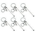 thumbnail image 2 of CNKOO 6 Pcs Key Chains Gradient Color Bead Lobster Clip Key Storage Stainless No Deformation Pendant DIY Crafts Jewelry Making Gift Golden One Size, 2 of 13