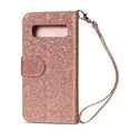 thumbnail image 5 of Samsung Galaxy S10e Case, Dteck Bling Glitter PU Leather Zipper Wallet Case Cover With Hand Strap, Rosegold, 5 of 5