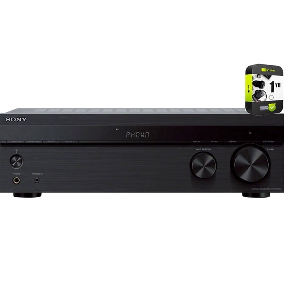 Sony STRDH190 2-Ch Stereo Receiver with Phono Inputs and Bluetooth 2018 Model Bundle with 1 Year Extended Protection Plan