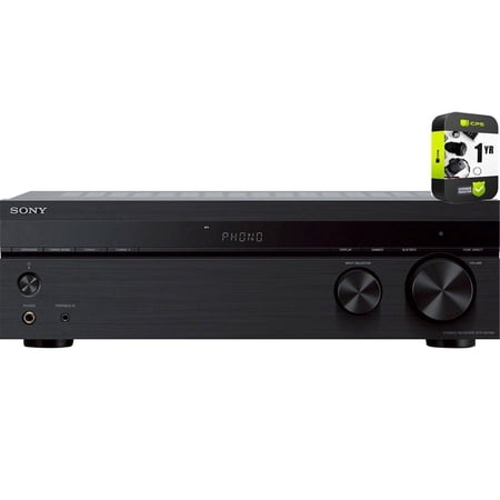 Sony STRDH190 2-Ch Stereo Receiver with Phono Inputs and Bluetooth 2018 Model Bundle with 1 Year Extended Protection Plan