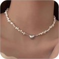thumbnail image 1 of Colliers pour Femmes Collier de Perles pour Femmes Collier à Breloques Collier Ras-du-Cou de Perles Collier Perlé Bijoux de Mariage et de Bal Cadeaux Tendance pour Femmes, 1 of 7