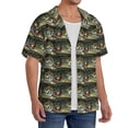 thumbnail image 2 of Fotbe Largemouth Bass Fish Camisa Estampada de Manga Corta para Hombre, Casual de Verano, Estilo Playero, Sin Arrugas-4X-Large, 2 of 5