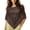 Brown, variant on Fewfanhot Crochet Sequin Fringe Poncho Shawl, Hollow Knit Triangle Wrap for Women Beach Bohemian Daily Wear