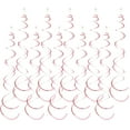 thumbnail image 3 of ZheElen 6piece Swirl Pendant For Graduation Celebration Exquisite Craft Wide Application PVC Birthday Star Spiral Pendant Pink 27.5inch 5Set, 3 of 5