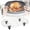 Silver, variant on Roast and Steamer Rack Compatible with Slow Cooker Crock, Stainless Steel Crock Pot Accessories with Silicone Protected Feet Handles