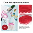 thumbnail image 4 of Miangastore Anniversary Ribbon Wedding Ribbon Red Polyester 2Pcs 35.4x0.35in, 4 of 9