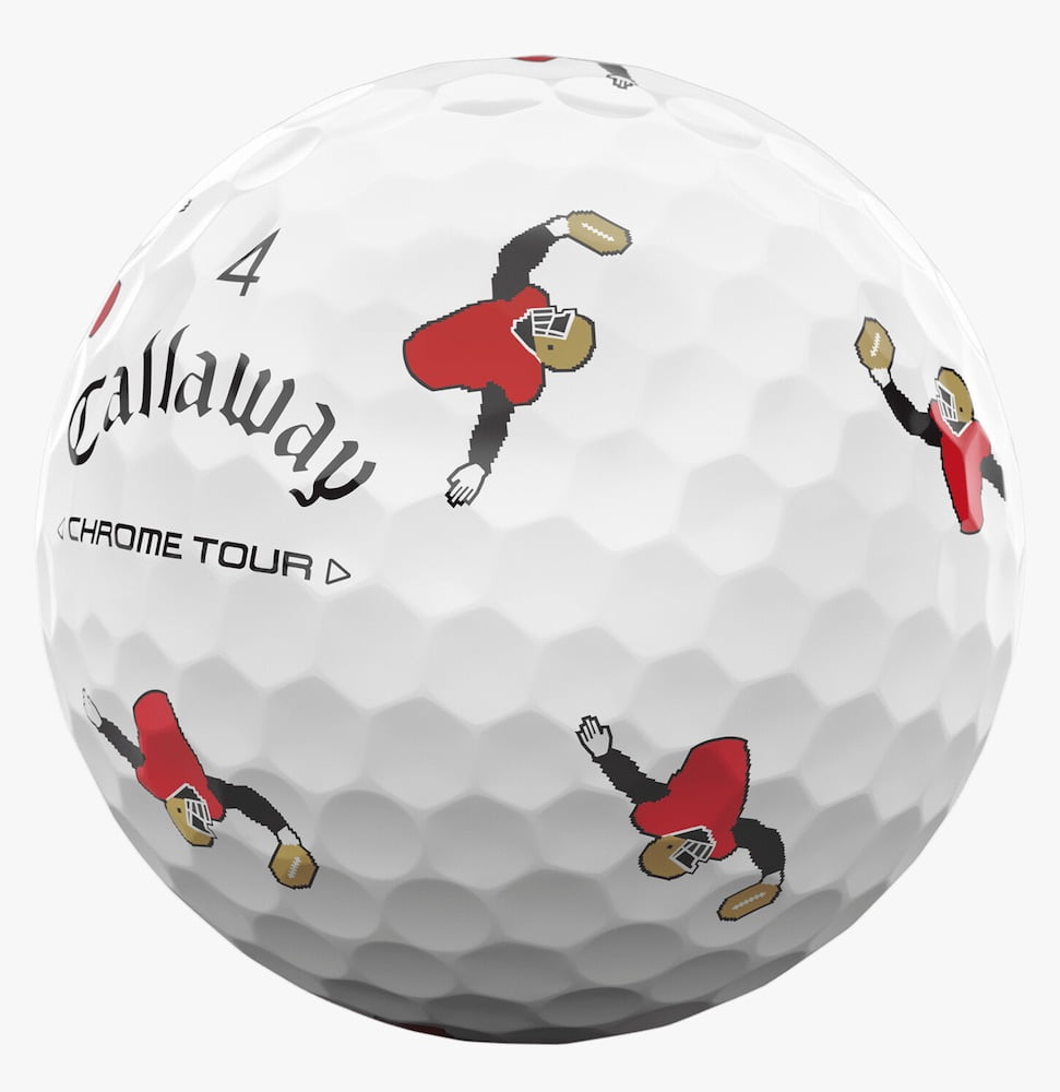 Callaway Golf 2024 Chrome Tour Truvis Retro Football Limited Edition Golf Balls 1dz
