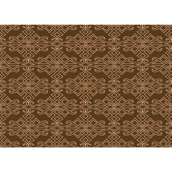 Ahgly Company Machine Washable Indoor Rectangle Transitional Bronze Brown Area Rugs, 2' x 3'