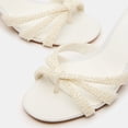 thumbnail image 2 of FSJ Women Strappy Kitten Heel Flip Flops Open Toe Low Heels Thong Sandals Fashion Party Dress Mules Sexy Casual Shoes Size 12 Ivory White Pearl, 2 of 5
