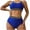 Blue, variant on Zuesphe Plus Size Sexy Swimsuit for Women Womens Bathing Suits Plus Size One Piece Modest Swimwear for Women Two Piece Beachwear Women Sexy Wrap Tie Back