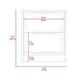 thumbnail image 3 of Xukmct Beside Table with 2 Drawer, Wood Nightstand for Home, Bedroom, White, 3 of 6