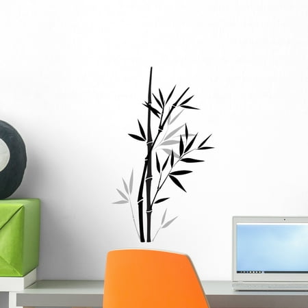 Bamboo Peel - Sumi-e Bamboo Wall Decal by Wallmonkeys Peel and Stick Graphic (18 in H x 11 in W) WM221308
