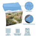 thumbnail image 5 of Spring Landscape Bed Runner for Queen Size Bed, Pastoral Natural Green Grassland Blue Sky Soft Bedding Scarf Bedding Protector Slipcover Sofa Throw for Bedroom Hotel Guesthouse, 5 of 8