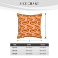 thumbnail image 4 of Fotbe Cartoon Hot Dog Pattern Velvet Decorative Throw Pillow Covers with Elegant Piping, Soft Plush Cushion Cover for Sofa, Bed, Car, Office-18"x18", 4 of 8