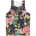 Flower Graphic Tank Top Men 3D Printed Floral Summer Tees Streetwear