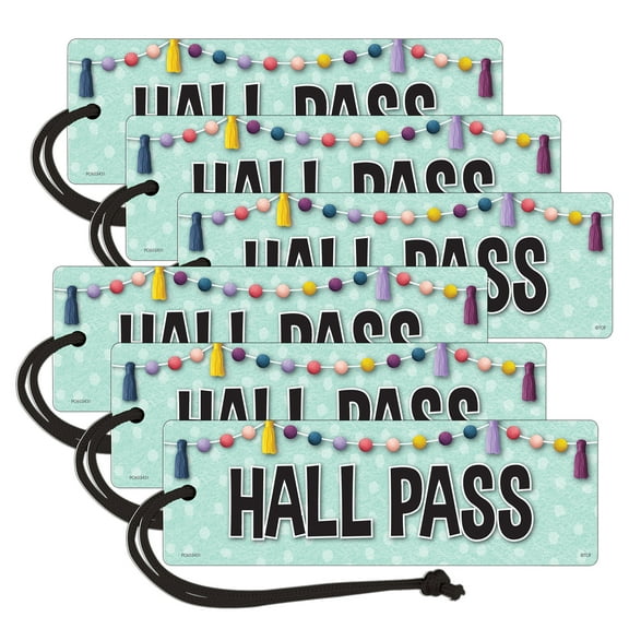 Teacher Created Resources Oh Happy Day Magnetic Hall Pass, Pack of 6
