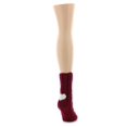 thumbnail image 2 of Legmogue Women's Heart Heel Chunky Knit Boot Sock - Womens - Female, One Size, Burgundy, 2 of 2