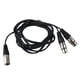 thumbnail image 3 of Cable XLR macho a doble XLR hembra Cable de conexión balanceada estéreo para micrófono para adaptador de audio Blanco 3 m / 9,8 pies, 3 of 10