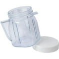 thumbnail image 2 of CHUANK For Blender Replacement Parts  4937 Mini  Blender Jar Accessory  Cup Mini Plastic Jars with Lids (2 Pack), 2 of 9