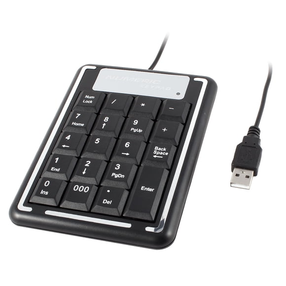 Unique Bargains Household Office USB2.0 19 Keys Numeric Code Keypad Keyboard PC Laptop