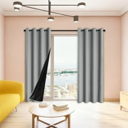Blackout Curtain for Bedroom, Thermal Back Tab Drape with Room Darkening, 40 x 64 Insulated Grommet Curtain Panel Curtain Living Window, Total Privacy, Noise-Reducing & Light Blocking(Single Panel)