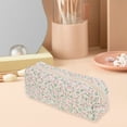 thumbnail image 6 of Unique Bargains 1 Pc Simple Floral Style Drawstring Makeup Bag for Vacation Pink Green Polyester, 6 of 6