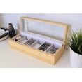 thumbnail image 5 of Solid Light Wood Unisex Watch Box Organizer with Glass Display Top by Case Elegance, 5 of 11