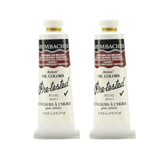 Pre-Tested Artists Oil Colors red iron oxide, P215, 1.25 oz. (pack of 2)