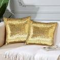 thumbnail image 3 of 2Pcs/4Pcs Sequin Pillow Covers Shiny and Luxurious Home Decorative Glitter Sequins Solid Cushion Decor Square Accent Sparkle Pillow Covers for Couch Bed Party Wedding,16x16inch/18x18inch, 3 of 5