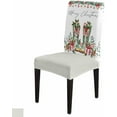 thumbnail image 4 of Chair Covers for Dining Room Set of 8,Christmas Farmhouse Boots Stretch Seat Protector Removable Washable Chairs Slipcovers for Kitchen Banquet Wedding Hotel,Xmas Berry, 4 of 6