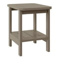 thumbnail image 3 of WestinTrends Aruba 2-Tier Outdoor HDPE Modern Adirondack Square Patio Side Table, Weathered Wood, 3 of 14
