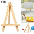 thumbnail image 2 of 10 Pack Display Easel, Natural Wooden Tripod Holder Stand for Displaying Small Canvas, Business Cards, Photos - 8x15CM, 2 of 9