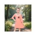 thumbnail image 2 of Sunny Fashion Girls Dress Lace Trim Bell Sleeve Cherry Applique Pearl A-Line Casual 3 Years, 2 of 8