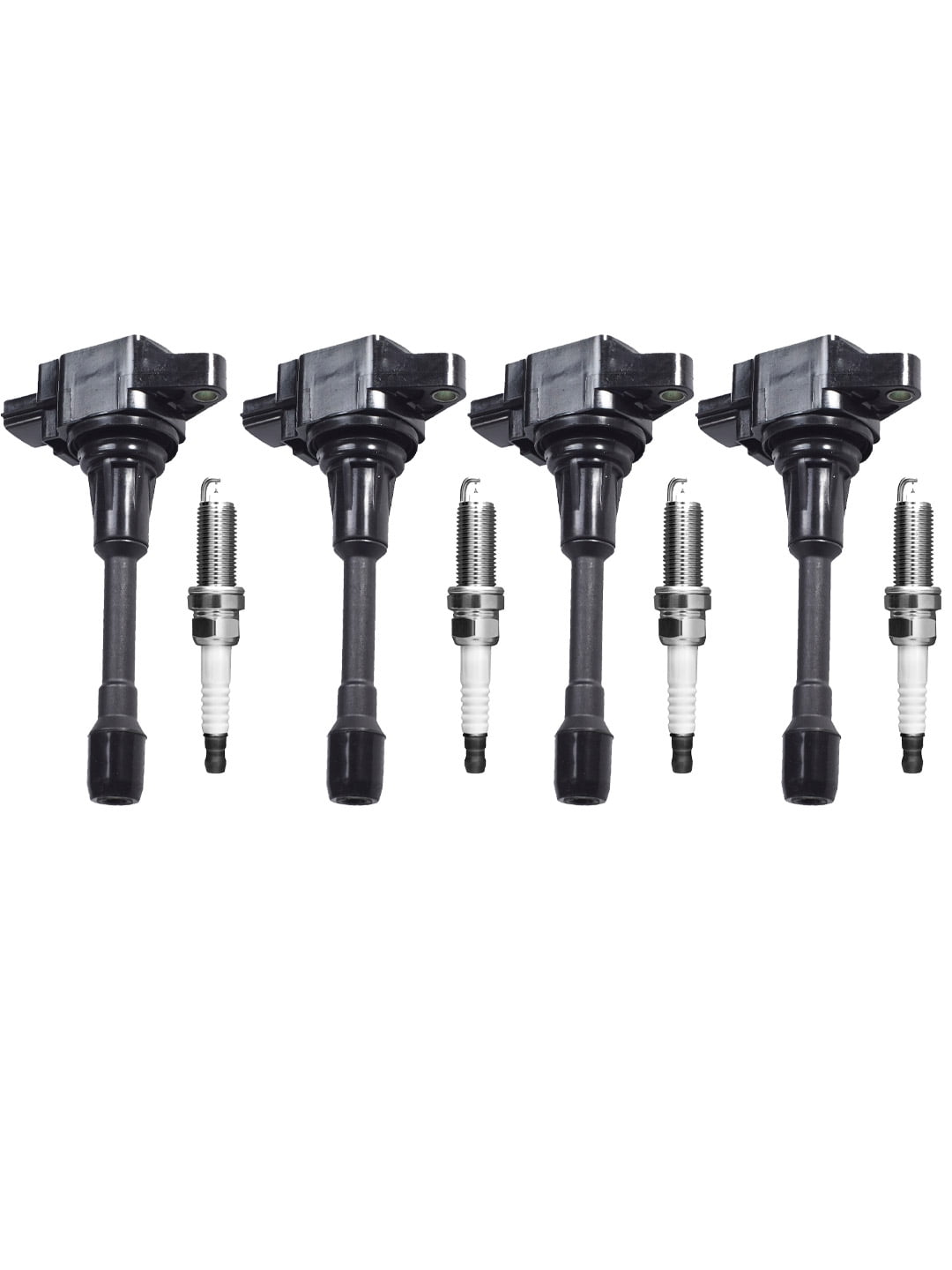 Set of 4 ISA Ignition Coils and 4 ISA Spark Plugs Compatible with 2007