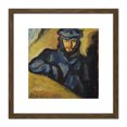 thumbnail image 1 of Bisi Fabbri Aviator Pilot Ricordo Chavez Painting 8X8 Inch Square Wooden Framed Wall Art Print Picture with Mount, 1 of 4