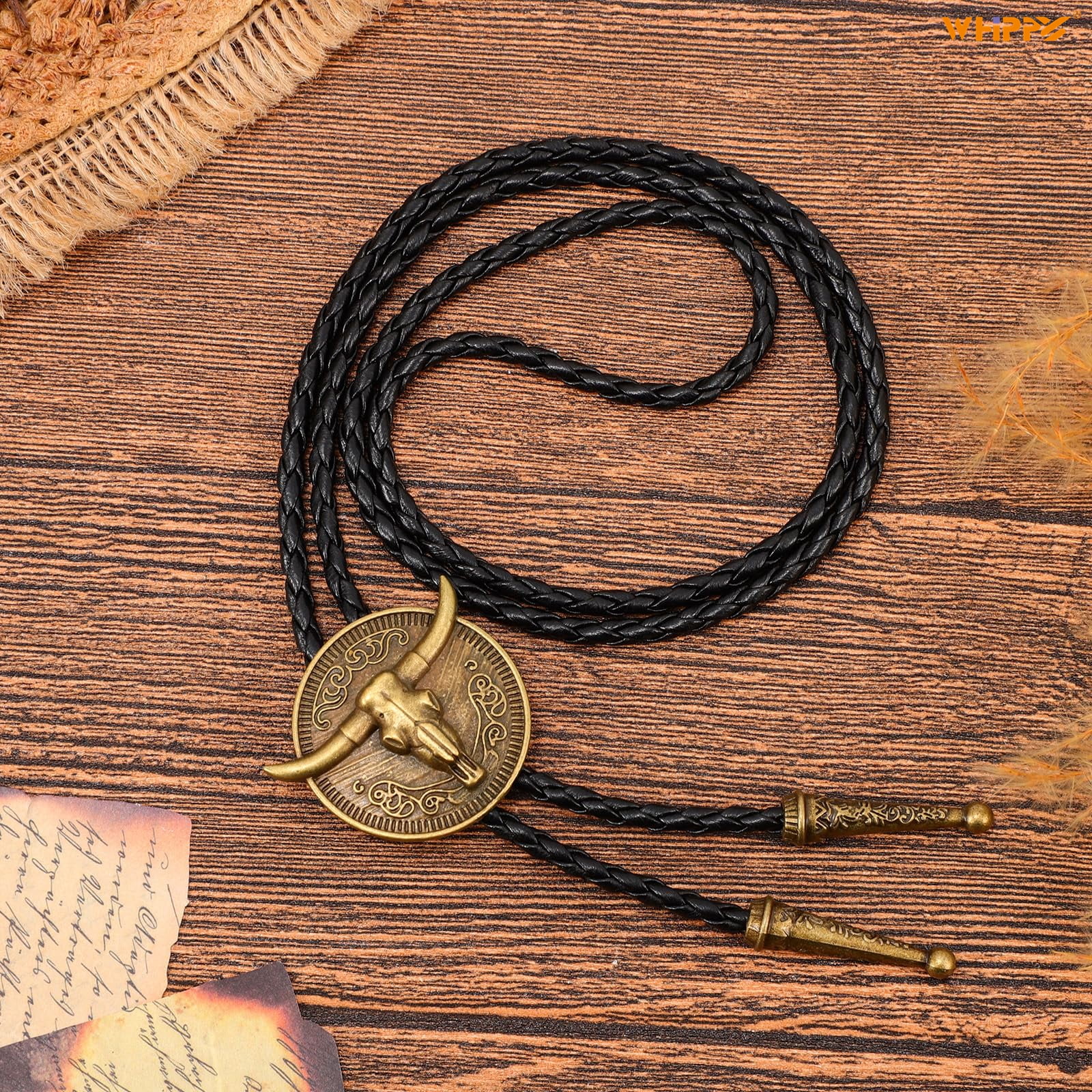 WHIPPY Bolo Tie for Men Western Cowboy Tie Necklace Vintage