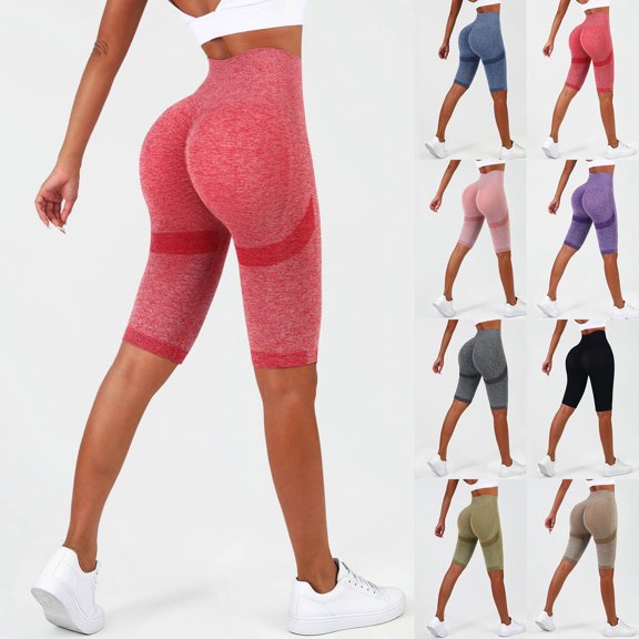 YUEHUA Anti-Cellulite 3D Compression Leggings for Women High Waist Tummy Control Lifting Gym Yoga Shorts Pants