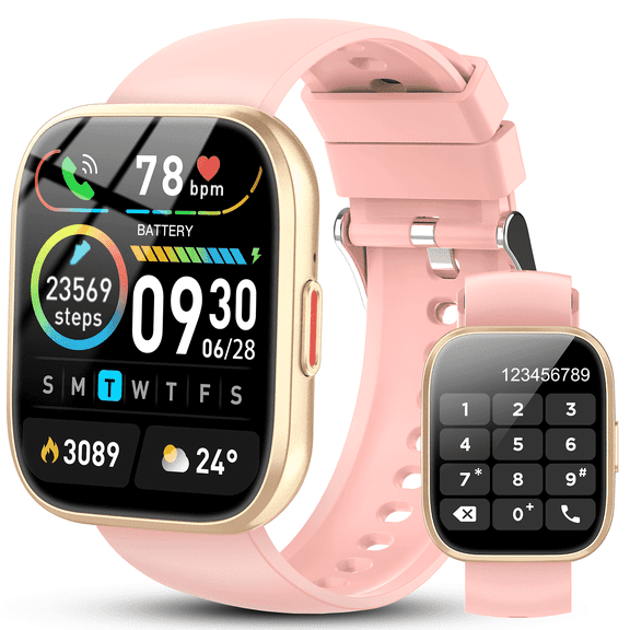 Smart Watch for Men Women, 1.85-inch HD Fitness Tracker with Bluetooth Calls, Sleep Tracking, 110 Sports Modes, IP68 Waterproof, Android and iPhone