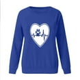 thumbnail image 4 of ICHUANYI Clearance Women's Round Neck Top Casual Fashion, Personalized Printing Loose Fitting, Slimming Long Sleeves(Blue, XXL) ICHUANYI WER2023081512241, 4 of 4