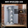 thumbnail image 6 of SOLAURA 2-Door Metal Freestanding Wardrobe Cabinet,72" H x 36" W x 18" D,Dark Grey, 6 of 6