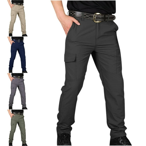 Xzbqbs Hiking Pants for Men Casual Cargo Pants Mens Tactical Travel Quick Dry Work Pants for Men Water Resistant Fishing Pants