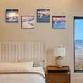 thumbnail image 4 of Winter Canvas Wall Art Framed,4 Piece Purple Landscape and Snow Forest Natural Wall Decor for Bedroom Purple Sunset Clouds in Winter Rural Scenery Living Room Home Decorations, 4 of 6