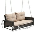 thumbnail image 2 of Dextrus Alloy Steel Hanging Swing Lounge with Cushions, Beige, 2 of 7