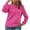 Hot Pink, variant on DDAPJ pyju Womens Textured Sweatshirt Cabble Knit Pullover Sweater Lightweight Crewneck Sweatshirts Pink L