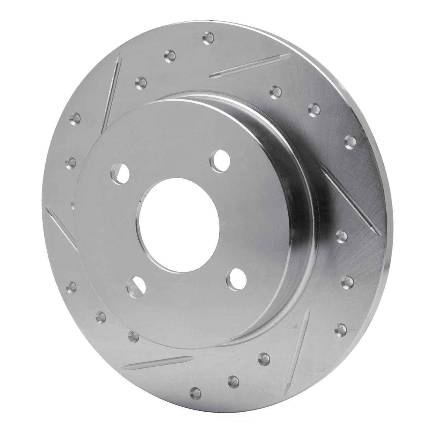 Dynamic Friction Company 631-53000L DFC Brake Rotor - Drilled And Slotted - Silver
