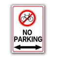 thumbnail image 1 of Señal de advertencia de no estacionamiento para bicicletas, 10 unidades/lote, vinilo de PVC, 1 of 1