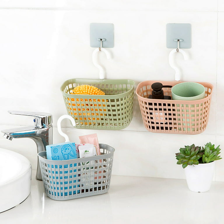 Plastic Storage Hanging Baskets Bathroom Washing Toiletries Shower  Organizer.KE
