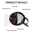 thumbnail image 4 of Ramadan Lantern Set of 2pcs PU Leather Round Suitcase Tags with Privacy Cover and Name ID Tag - Ideal for Travel Luggage, Handbags, Backpacks, School Bags, 4 of 6