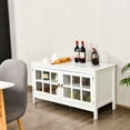 thumbnail image 5 of Gymax TV Stand Modern Wood Storage Console Entertainment Center w/ 2 Doors White, 5 of 10