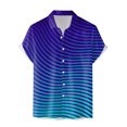 thumbnail image 3 of Playeras Y Camisas Para Hombre Hombres Casual Manga corta Primavera Verano Turndown Neck 3D Impreso Camisas Moda Top Blusa Camisas (Blue, S), 3 of 4